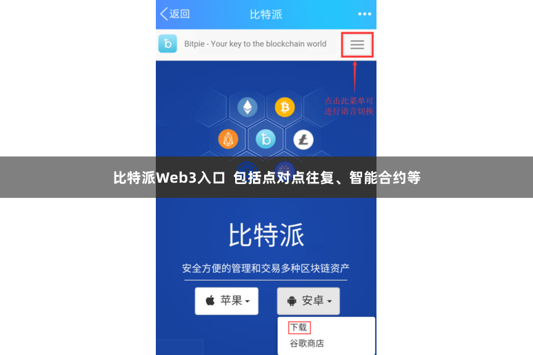 比特派Web3入口  包括点对点往复、智能合约等