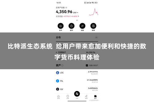 比特派生态系统  给用户带来愈加便利和快捷的数字货币料理体验