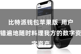 比特派钱包苹果版  用户不错遍地随时料理我方的数字资产