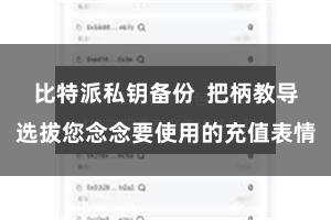 比特派私钥备份  把柄教导选拔您念念要使用的充值表情