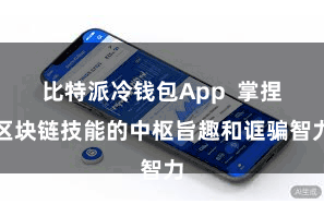 比特派冷钱包App 掌捏区块链技能的中枢旨趣和诓骗智力